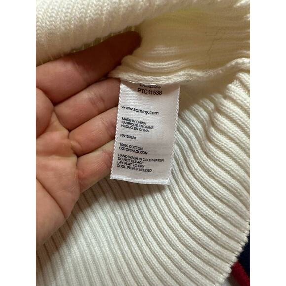 Tommy Hilfiger 1/4 Zip Sweater Pullover Size Large 16/18 - Picture 5 of 6